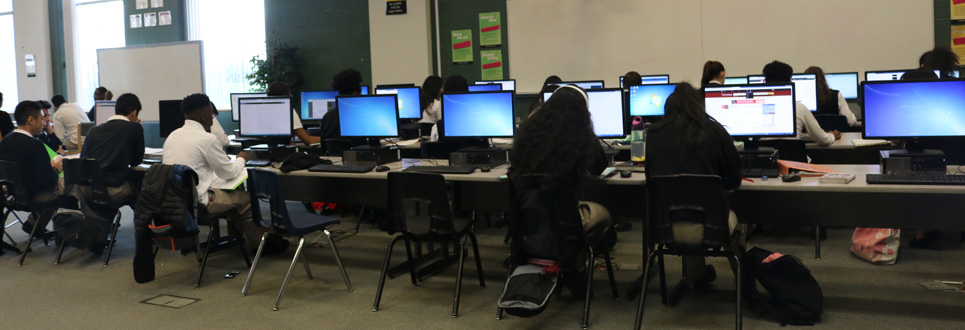 students working on computers